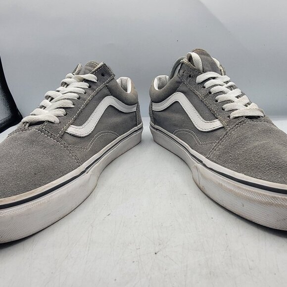 Vans Old Skool Mens 9.5 Gray White Sneaker Shoes Skate Casual Walking Outdoors - Picture 3 of 13